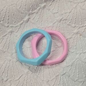 Pastel Pink and Blue Bracelets